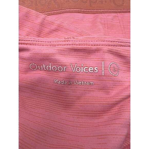 Outdoor Voices Pink High Neck Racerback Sports Bra Large - Picture 3 of 4